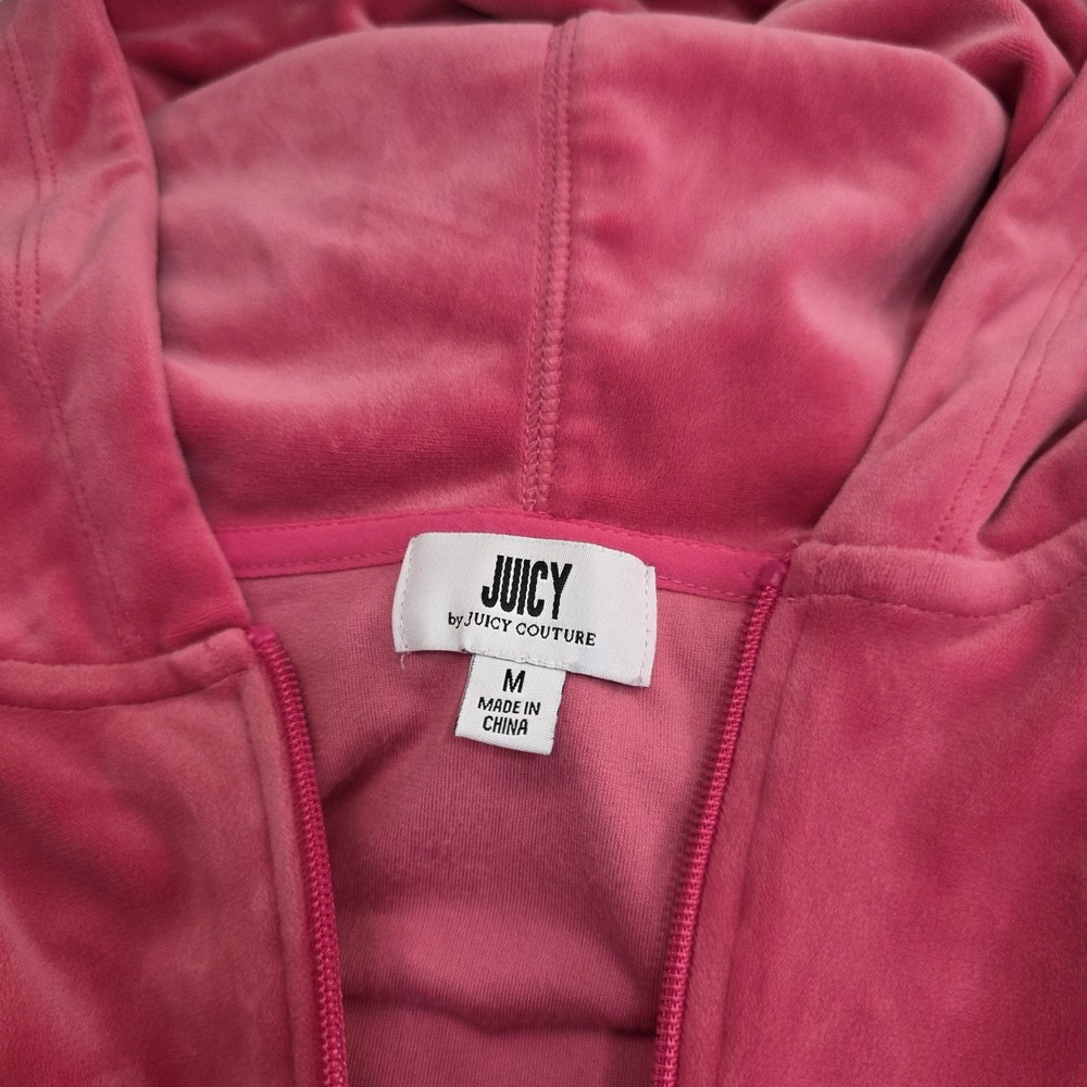 Juicy Couter Hot Pink Velour Jumpsuit | Y2K Lounge Set Piece Size Medium - Picture 5 of 7